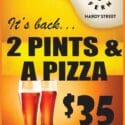 2 Pints & A Pizza $35 | Sprig & Fern On Hardy Street