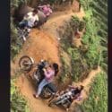 Girls Ride Motorcycles Up To High Mountain (Dangerous)