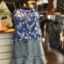 How Cute Is This Elwood Frankie Denim Skirt And The Lovely Blue Floral Cami Top .