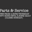 From This Thursday At 4:30pm We Are Open! | Parts And Service