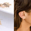 These Sweet Little Leaf And Pink Freshwater Pearl Drop Earrings Are The Perfect Compliment To The Gold Honey Bee Or Acorn Necklace | Louise Douglas Jewellery