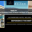 Various Positions Front Of House And Back Of House: Rutherford Hotel Nelson