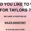 Would You Like To Work For Taylors