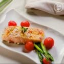 Salmon In Pappiotte With Asparagus Cherry Tomatoes