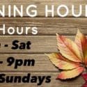 WINTER OPENING HOURS At Bistro 276