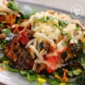 Vegetable Stuffed Portobello Mushrooms With Mozzarella Cheese