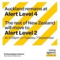All Of New Zealand, Except Auckland, Will Move To Alert Level 2 At 11.59pm On Tuesday 7 September.