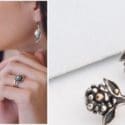 Exquisite Floral Drop Earrings Crafted In Sterling Silver: Louise Douglas Jewellery