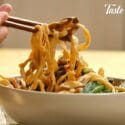 Handmade Noodles Stir Fired With Shred Pork
