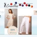 Summer Garments Now 50% Off: Cruellas Natural Fibre Boutique