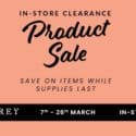 Instore Clearance Product Sale At Storey Home Collection
