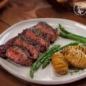 Easy Dinner Idea – Pepper Steak With Hasselback Potatoes