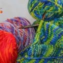 Knit Love Shawl, Knitted In Malabrigo Rios Colour Glazed Carrot, And Spritzer Handdyed: Cruellas Natural Fibre Boutique