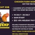 Chicken Farm Workers Needed: A-Temp Recruitment