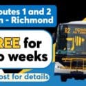 Nelson – Richmond Bus Routes 1 And 2 Free Of Charge To Help Relieve Congestion On Our Roads