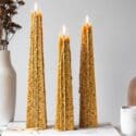Our Middle Table Display Of White Pinot Blanc Pillars And Hearts With Pinot Noir: Living Light Candles Nelson