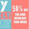Treat With 50% Off The LOVE Necklace.: Louise Douglas Jewellery
