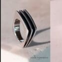 Our Square Fin Ring, In Sterling Silver: Jens Hansen