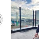 Tim Working On The Tiled Upstairs Deck At Oxford Street: The Suter Art Gallery