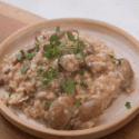 Simple Creamy Mushroom Risotto, Perfect For Meat Free Monday!