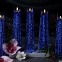 Joining Our Range Of Stunning Mini Icicles Is Our Dark Blue: Living Light Candles Nelson