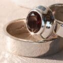 Classic Flat Band Ring & JW461 Gemstone Ring: Jens Hansen