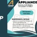 Appliance Technician Wanted!: A-Temp Recruitment
