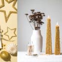 Our Stunning Gold In White Lily Mini Icicles!: Living Light Candles Nelson