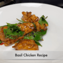 Basil Chicken | Simple And Flavorful Juicy Garlic Basil Chicken Stir Fry | Sesame Oil For Cooking