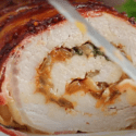 Surprise Your Guests At Christmas Dinner! Juicy Stuffed Pork Loin In Bacon.