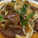 Beef And Onion Over Crispy Pan Fry Noodle | Fried Noodle Recipe