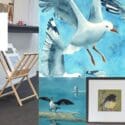 A Special Visitor In The Gallery. “Steven Seagull”: Wall To Wall Art