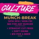 Munch Break And More At Culture Burger Joint