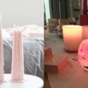 Lit My Peony Rose Icicle In The Evenings And With Several Tealights In Different Holders: Living Light Candles Nelson