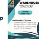 Opportunity From Now Till Just Before Christmas.: A-Temp Recruitment