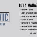 Duty Managers Wanted: The Vic Public House