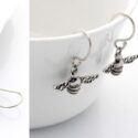 Petite And Pretty, Our Miniature Honey Bee Earrings Drop From Sterling Silver Hooks: Louise Douglas Jewellery