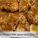 Crispy Chicken With Lemon And Garlic Sauce Recipe | Quick And Easy Pan Fried Crispy Chicken Recipe
