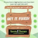 Do You Have A Niggling Injury You Have Been Meaning To Get Help With?: Sports Therapy