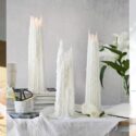 Our Stunning Red (Pohutukawa), White (Pinot Blanc) And Black (Sandalwood) Icicles In Displays: Living Light Candles Nelson